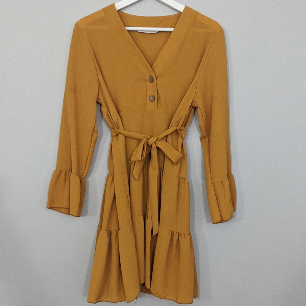 Adele Altman Mustard Mini Dress